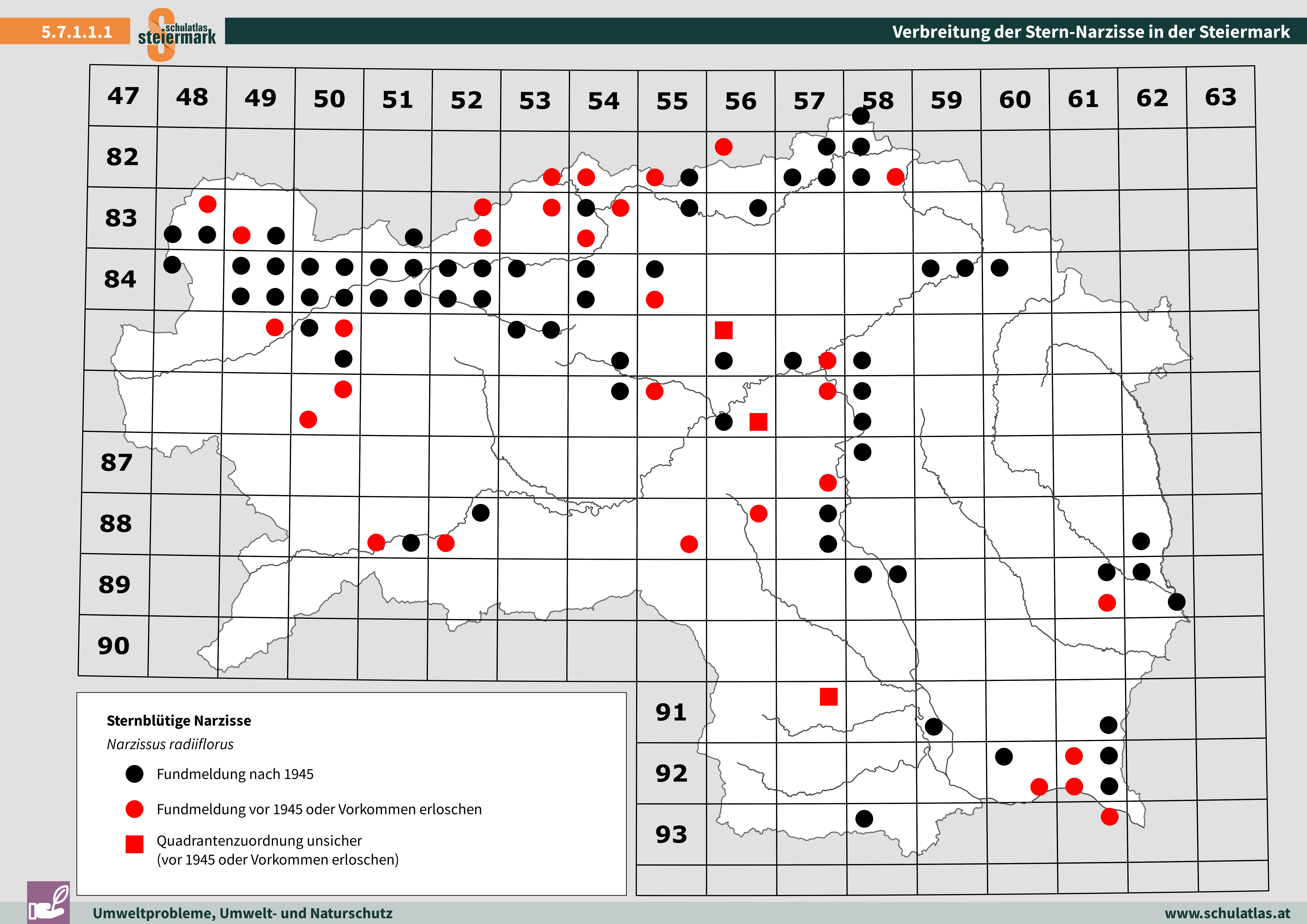 Verbreitung der Stern-Narzisse