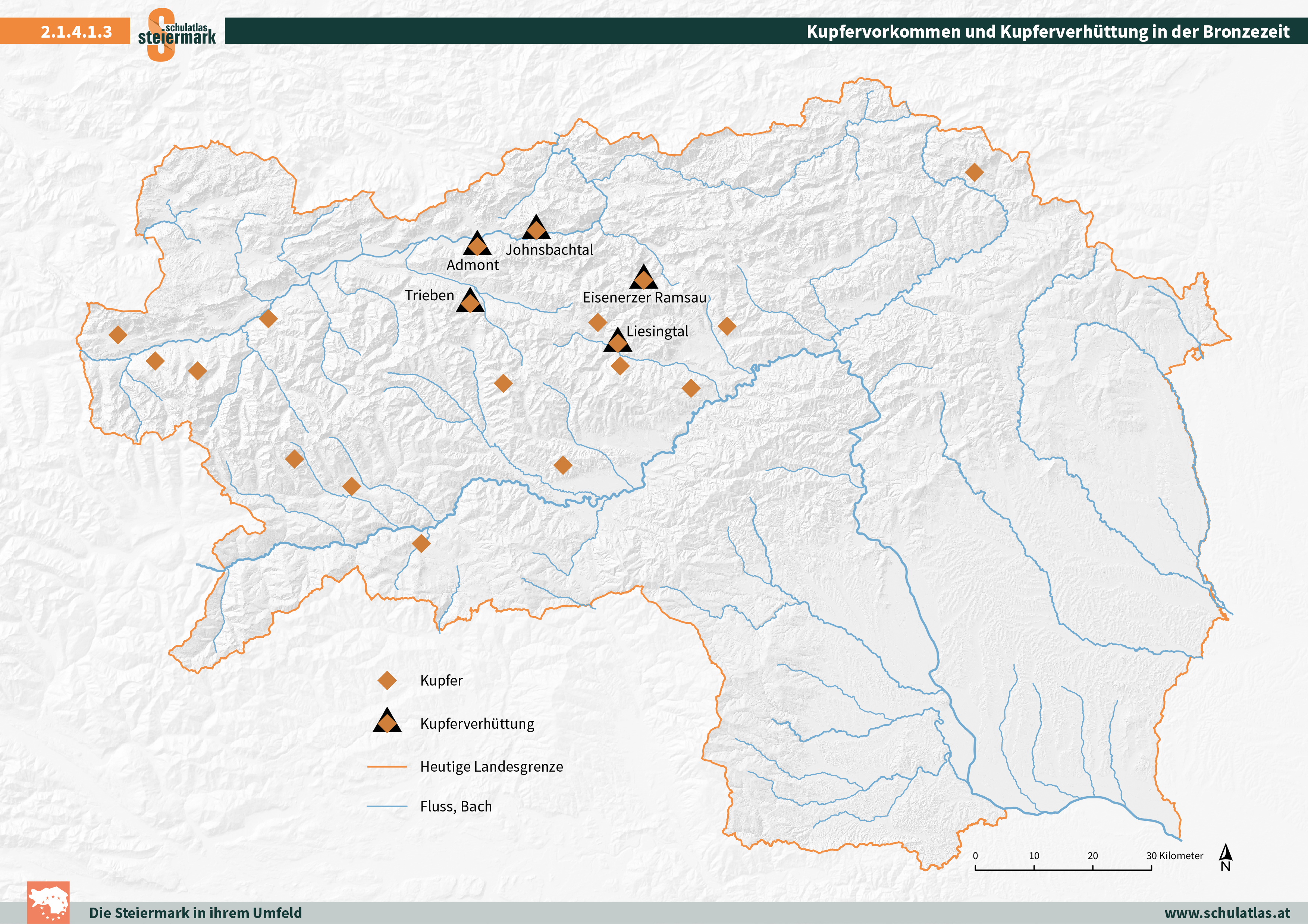 Kupfervorkommen und Kupferverhüttung