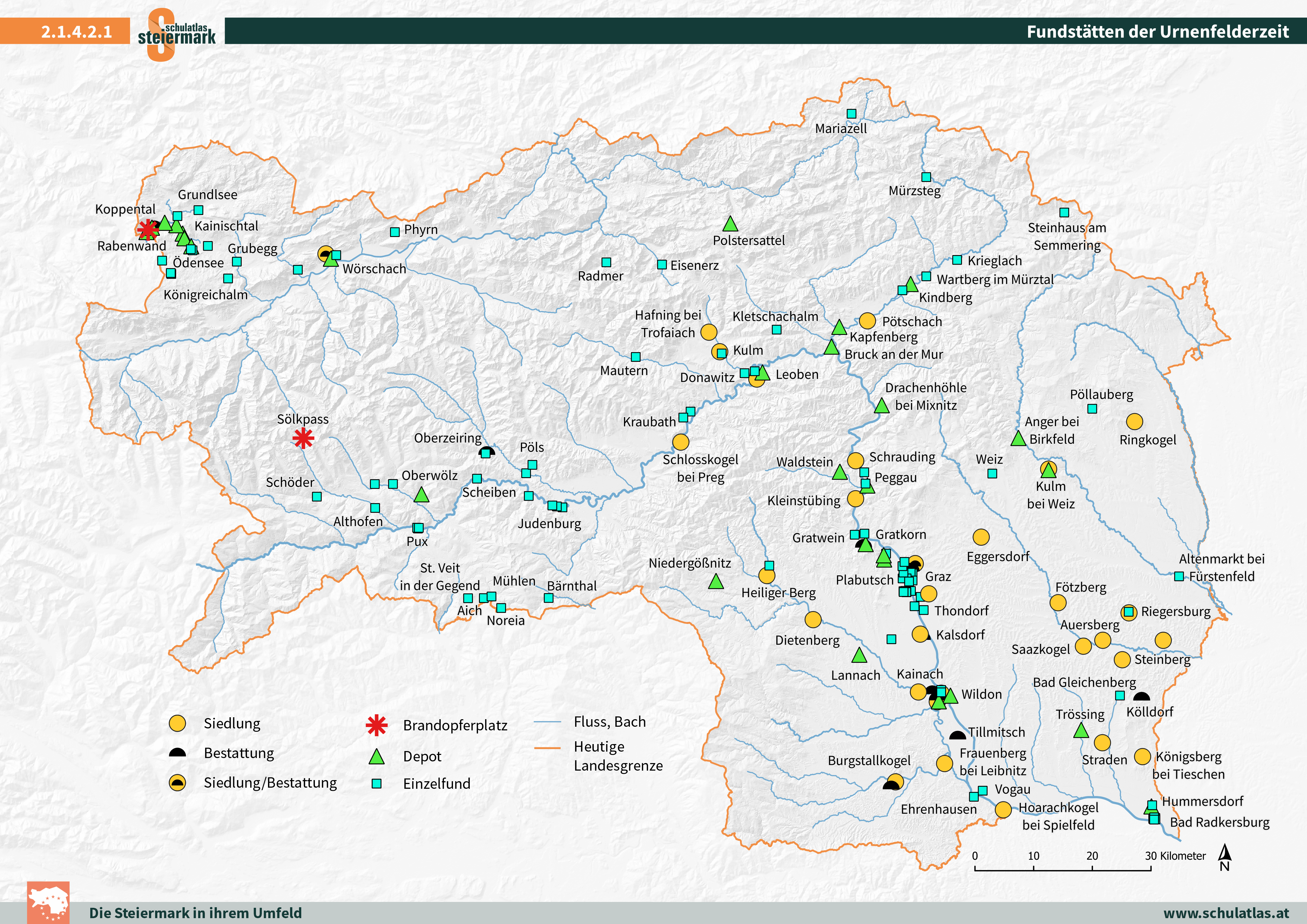 Fundstätten der Urnenfelderzeit