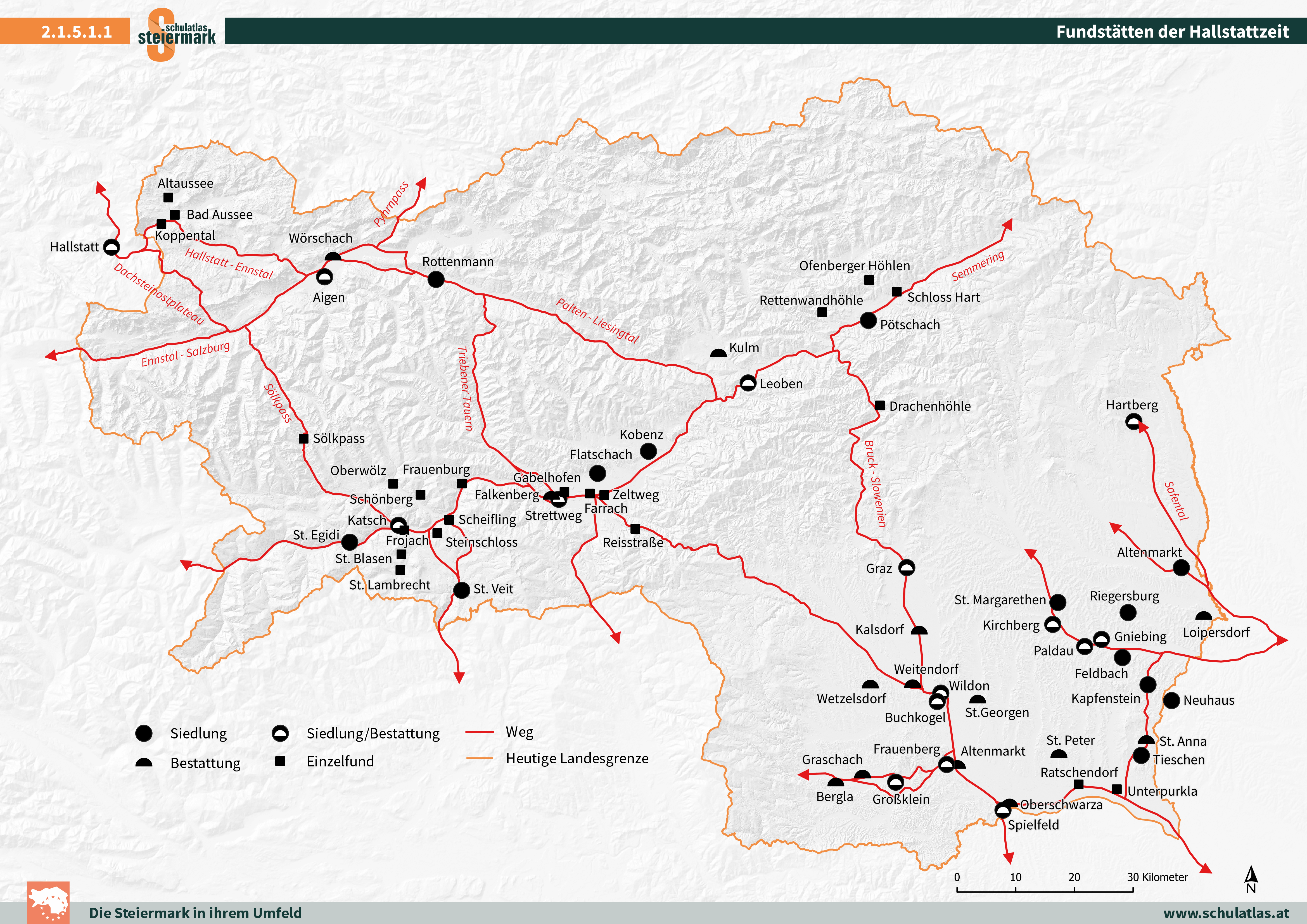 Fundstätten der Hallstattzeit