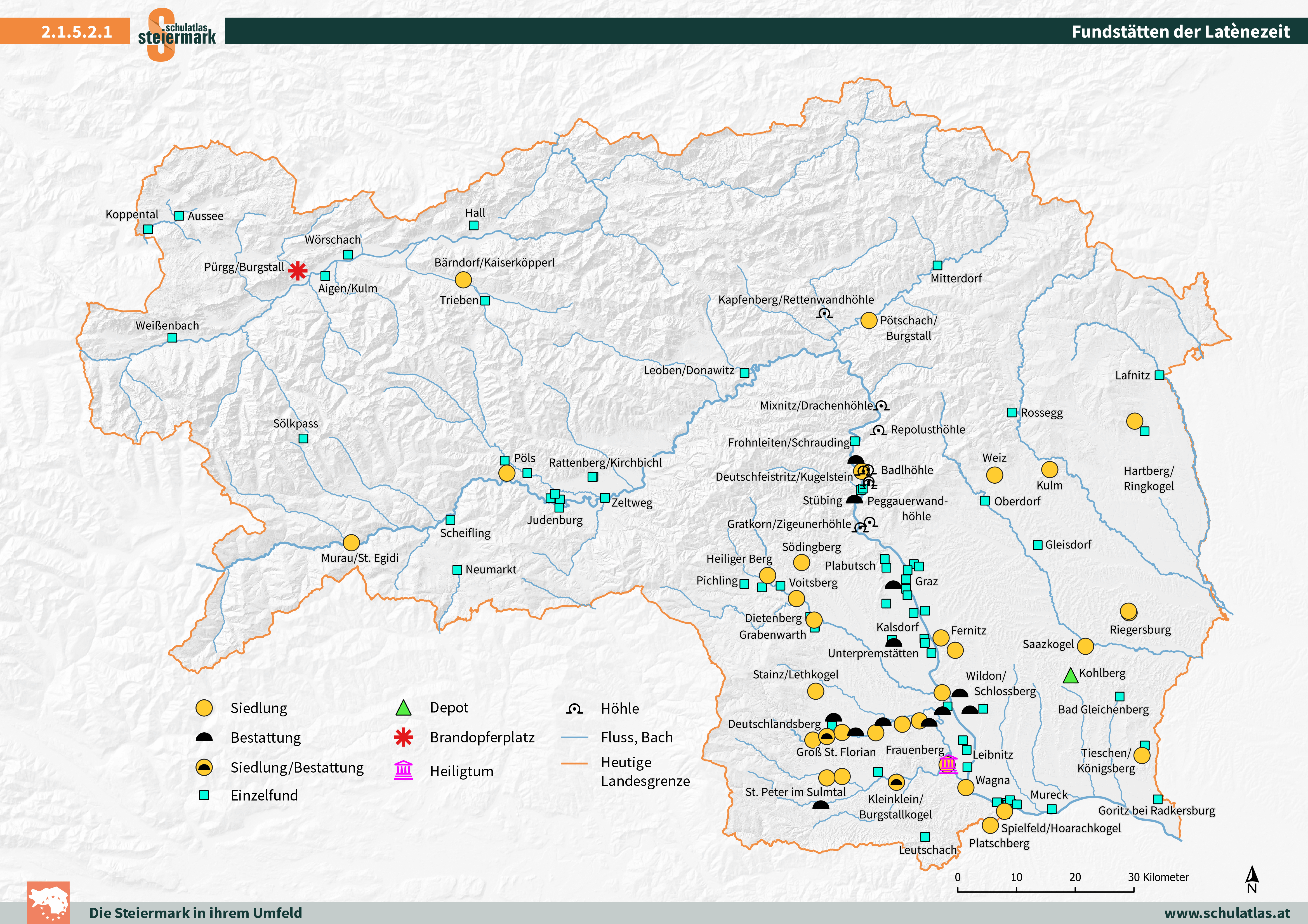 Fundstätten der Latènezeit