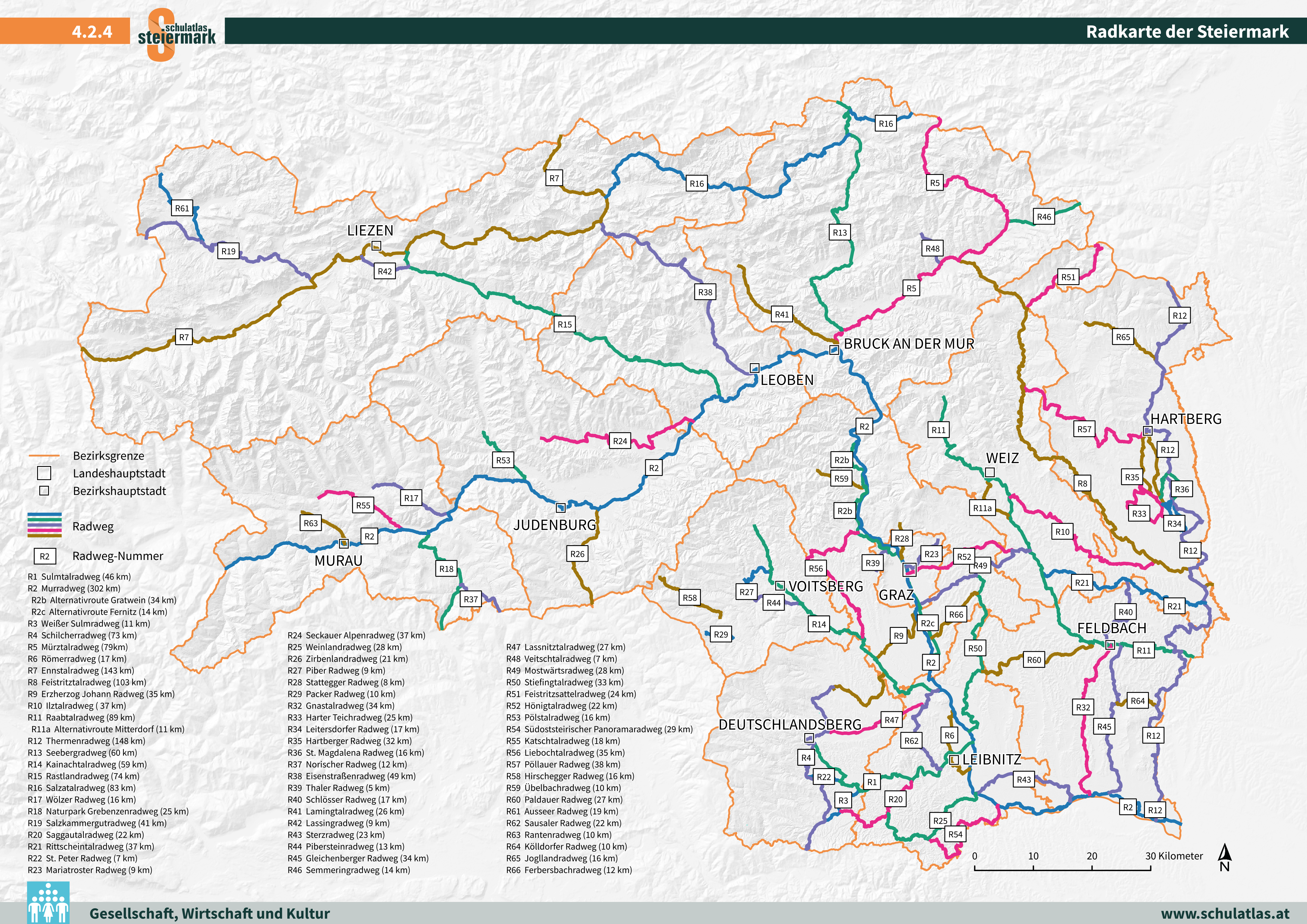 Radkarte der Steiermark