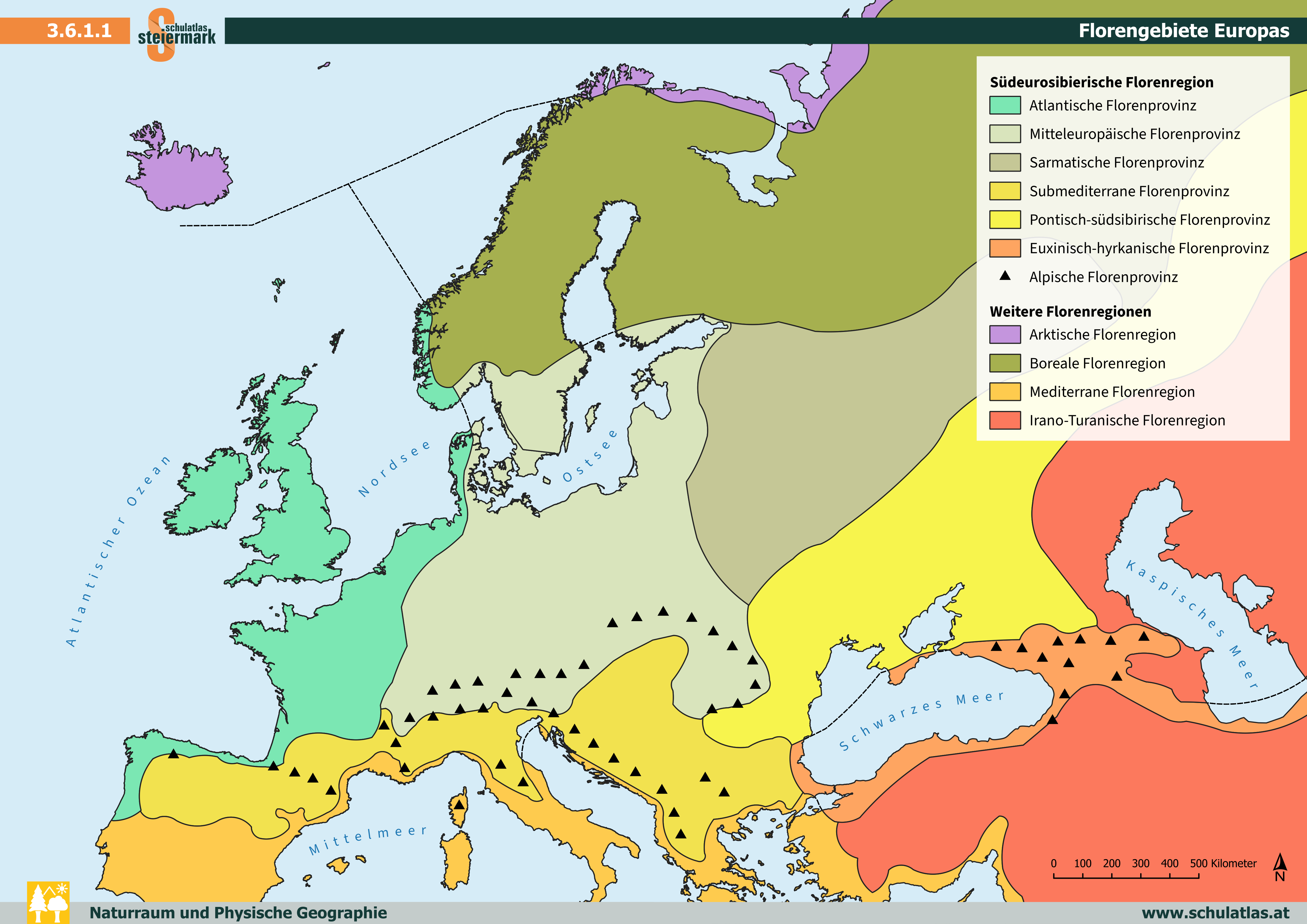 Florengebiete Europas