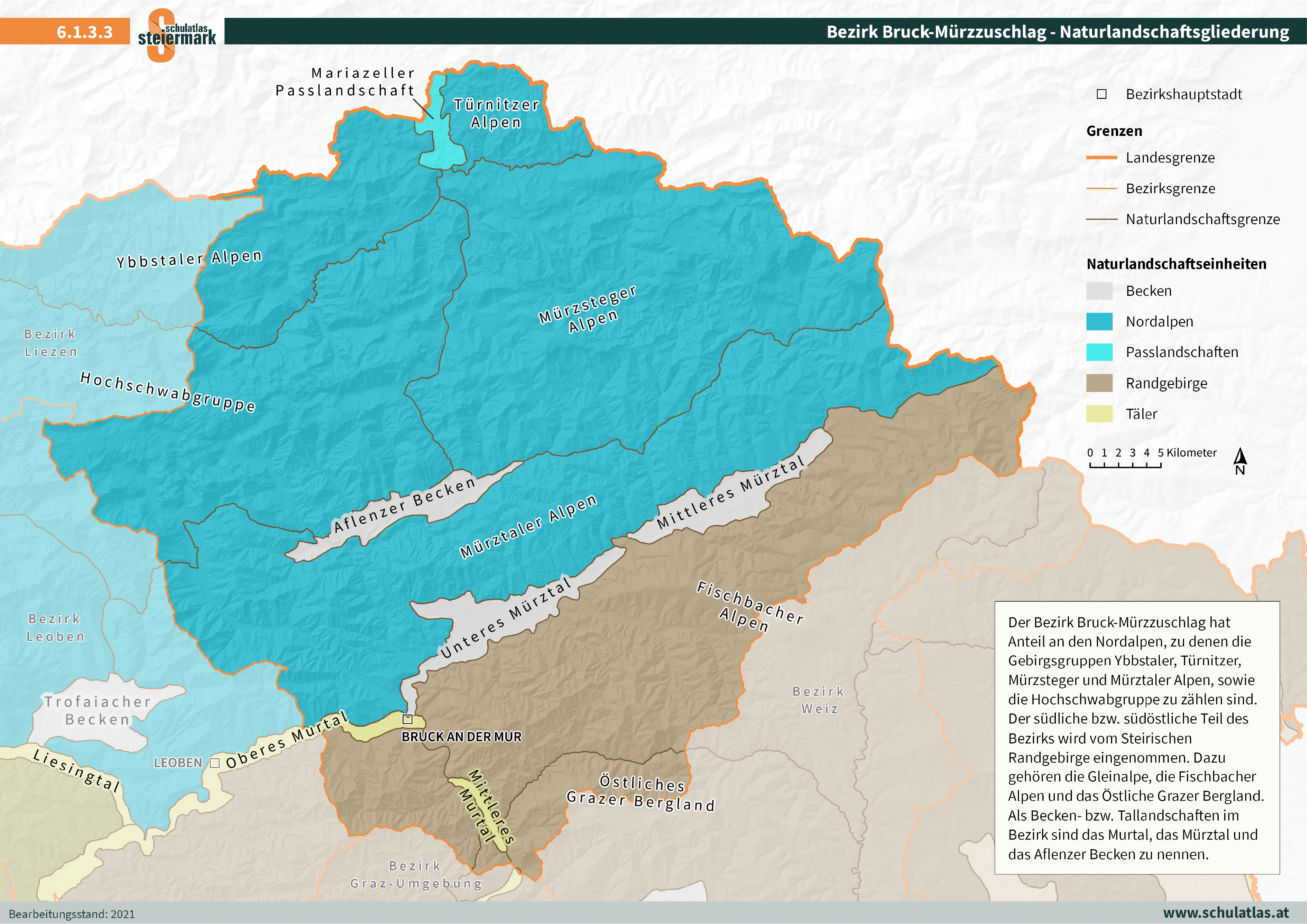 6.1.3.3 Bruck-Mürzzuschlag - Naturlandschaftsgliederung