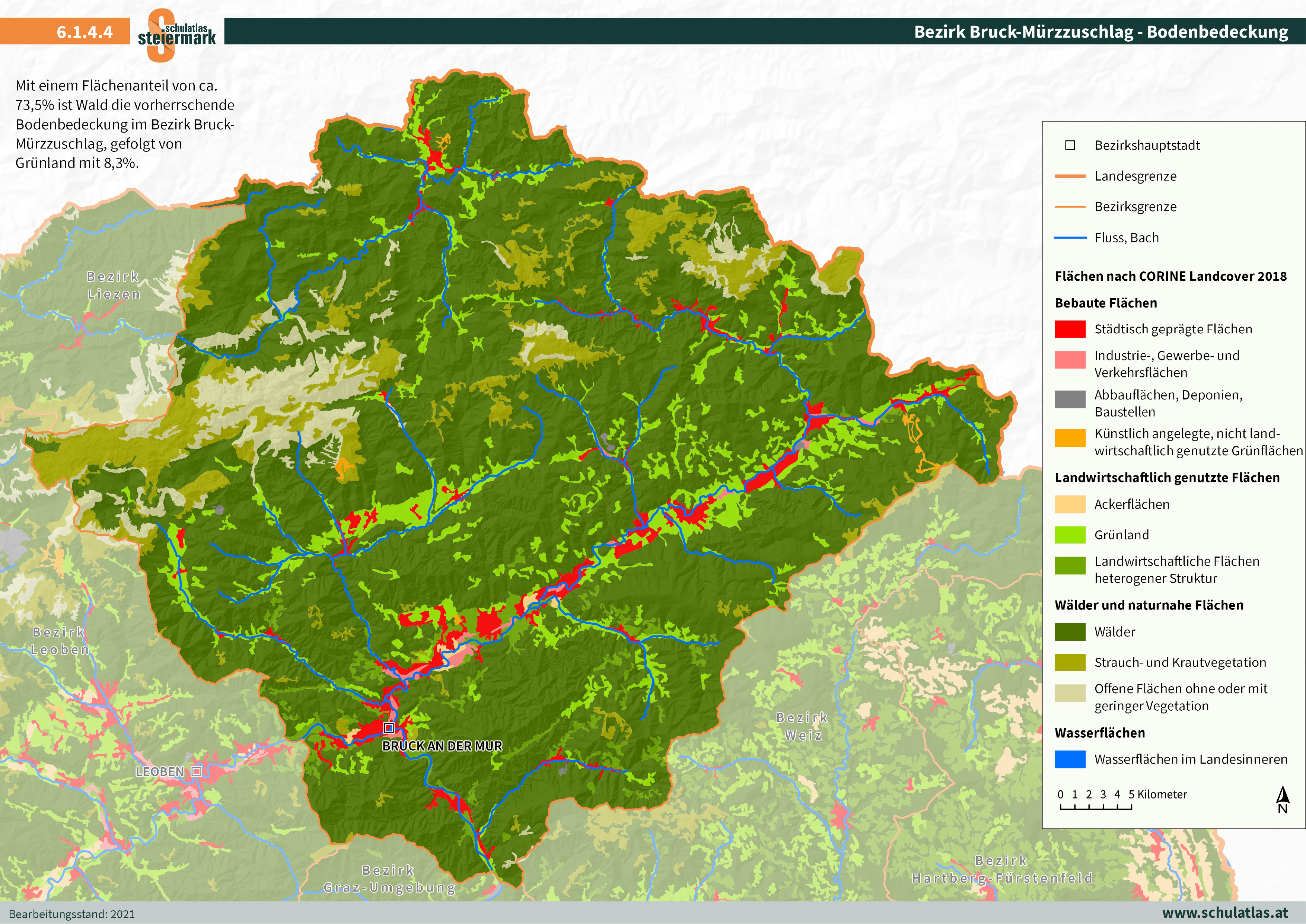 6.1.4.4 Bruck-Mürzzuschlag - Bodenbedeckung