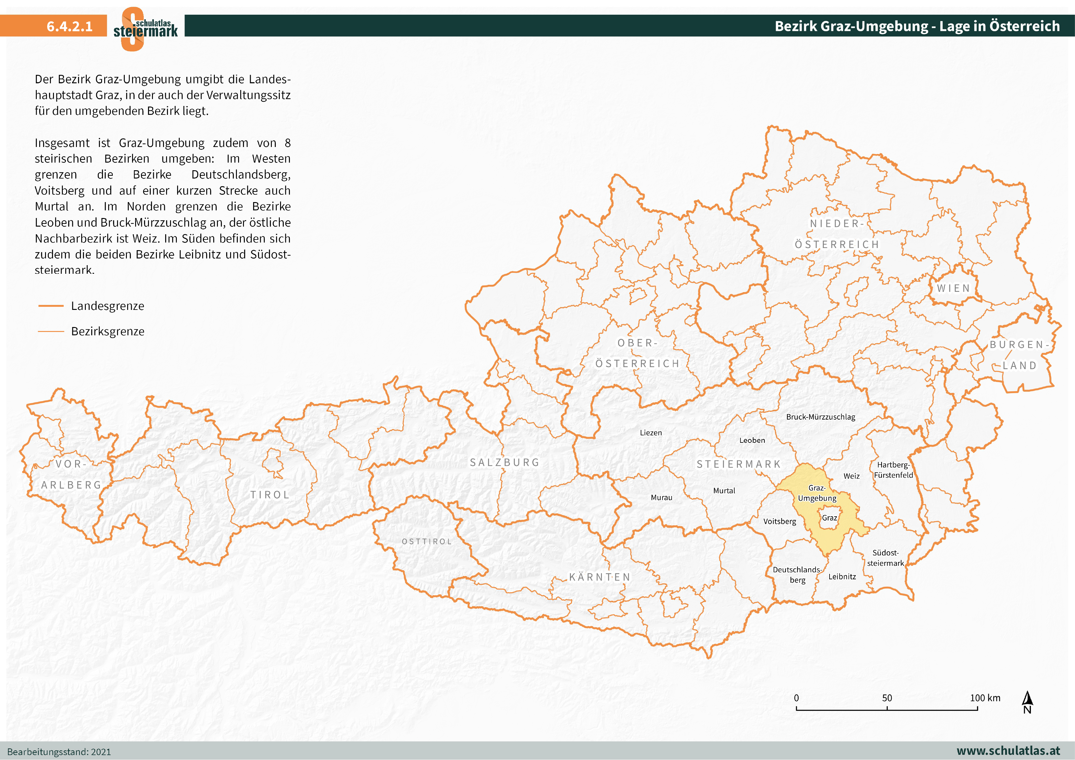 6.4.2.1 Graz Umgebung - Lage in Österreich