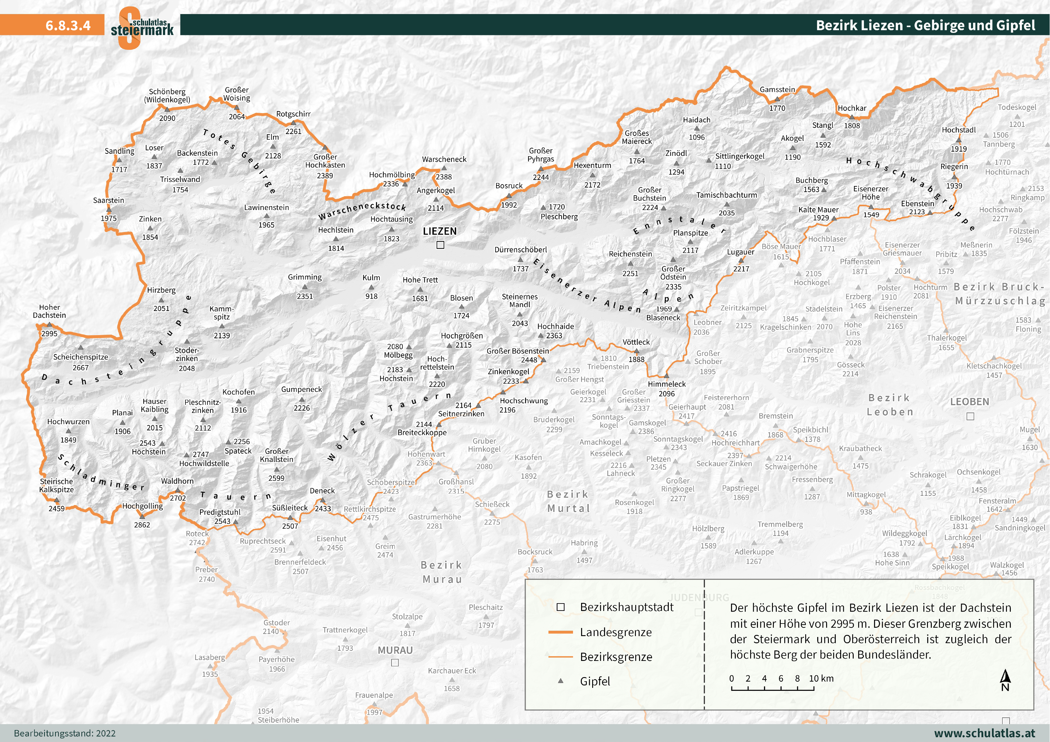 6.8.3.4 Liezen - Gebirge und Gipfel