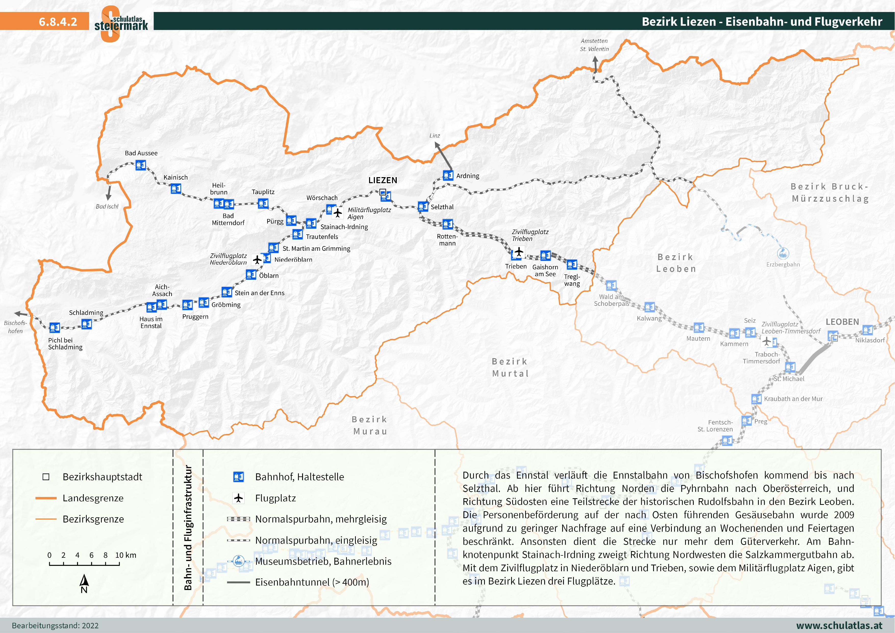 6.8.4.2 Liezen - Eisenbahn- und Flugverkehr