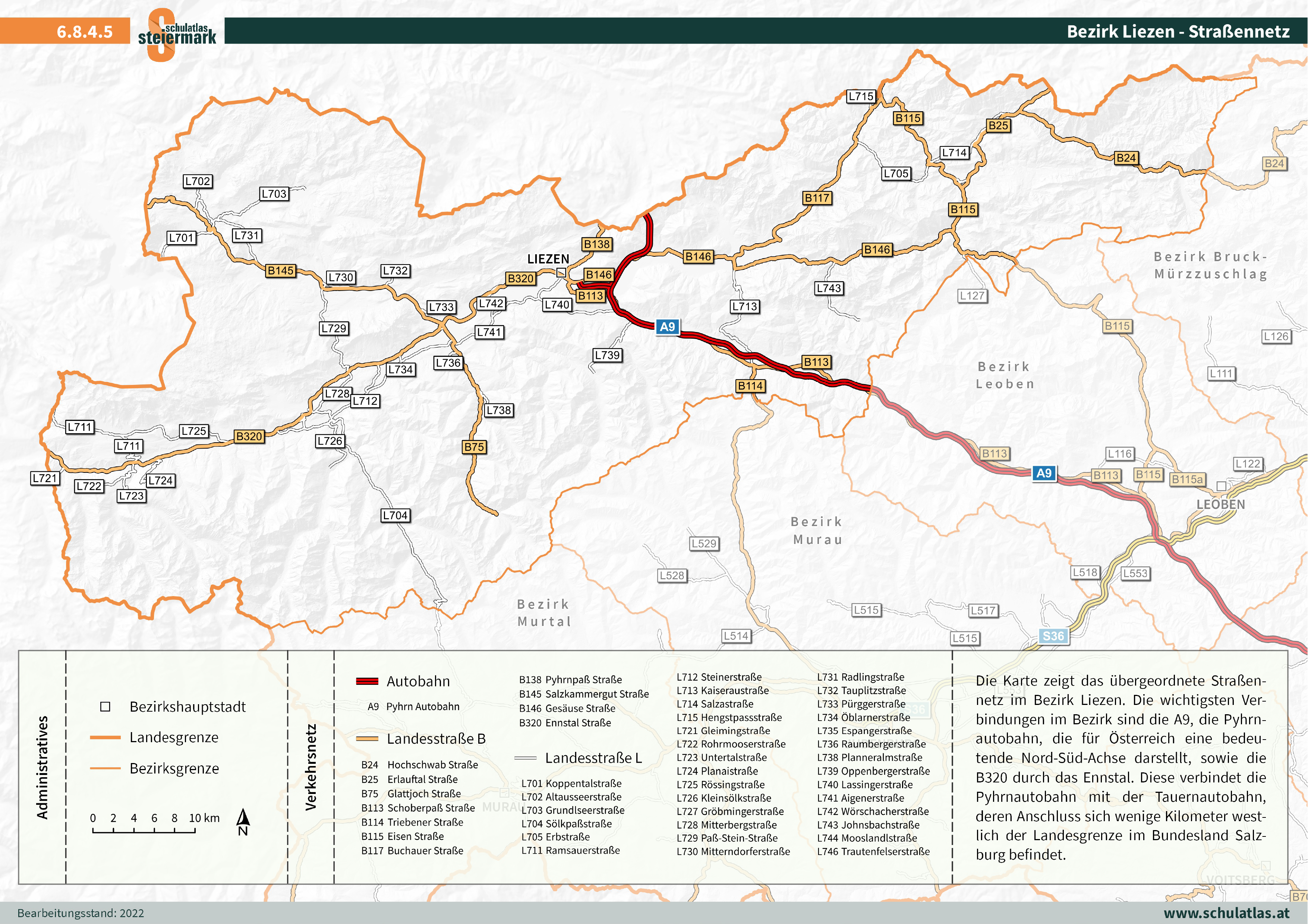 6.8.4.5 Liezen - Straßennetz