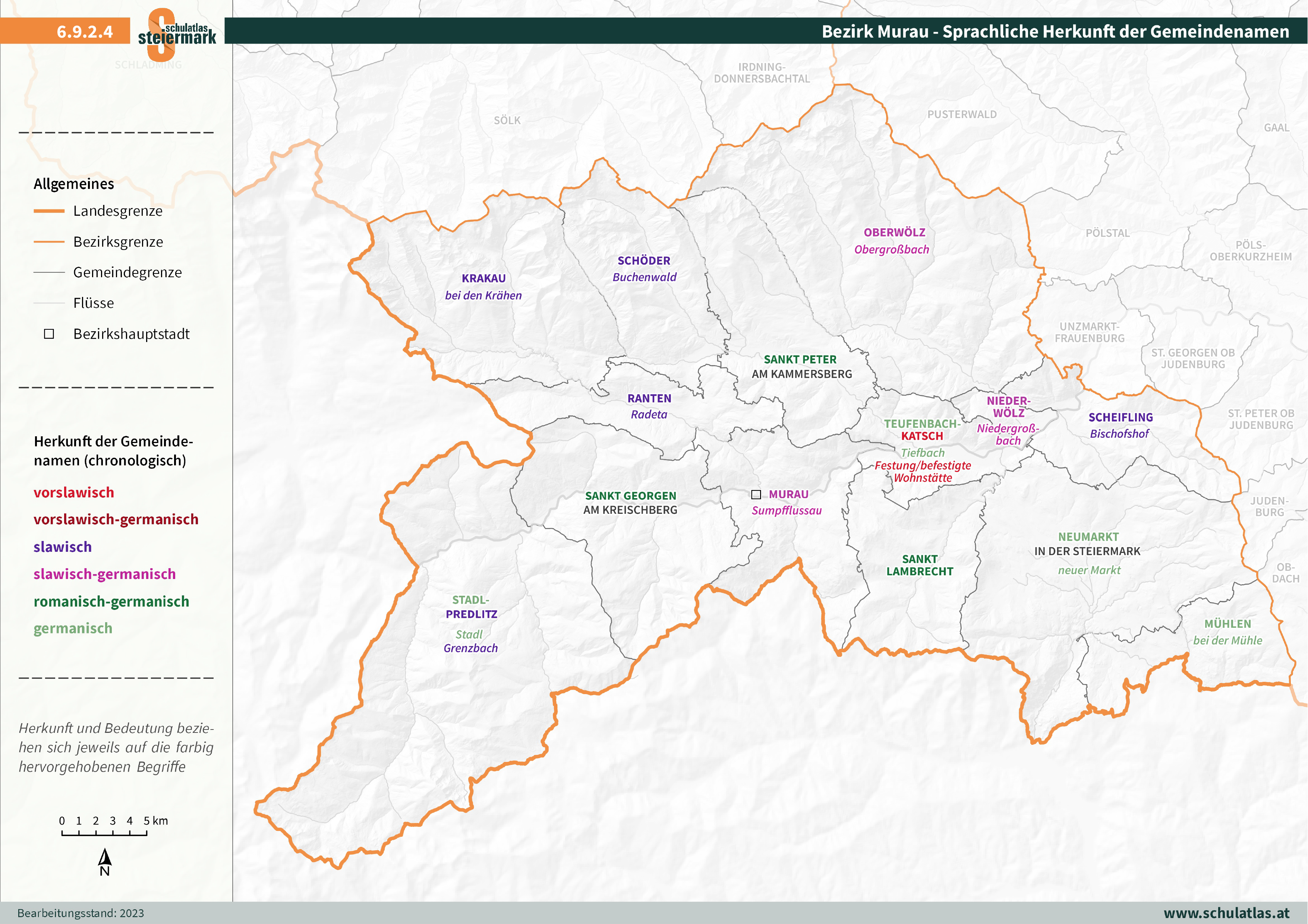 6.9.2.4 Murau - Sprachliche Herkunft der Gemeindenamen