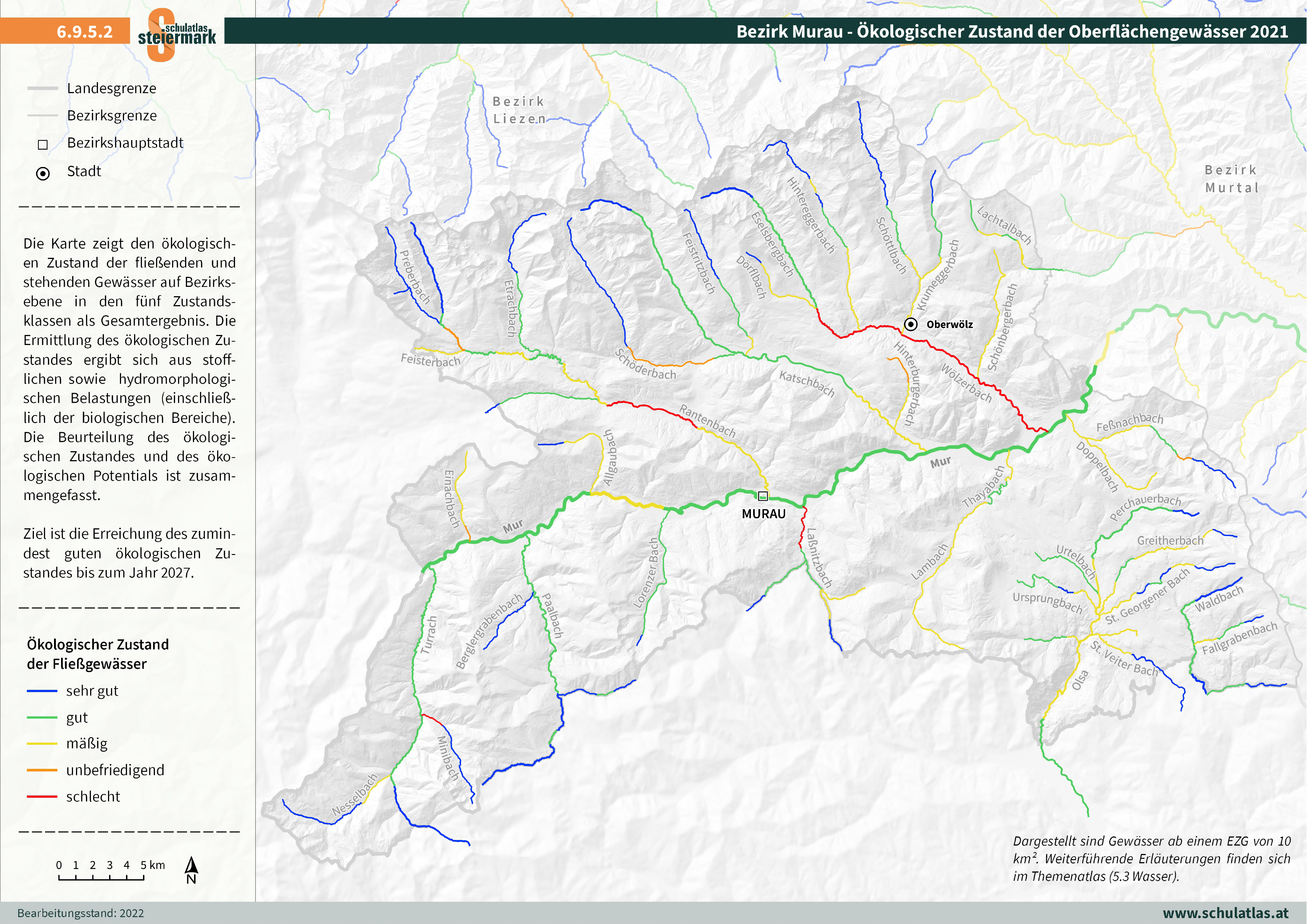 6.9.5.2 Murau - Ökologischer Zustand der Oberflächengewässer