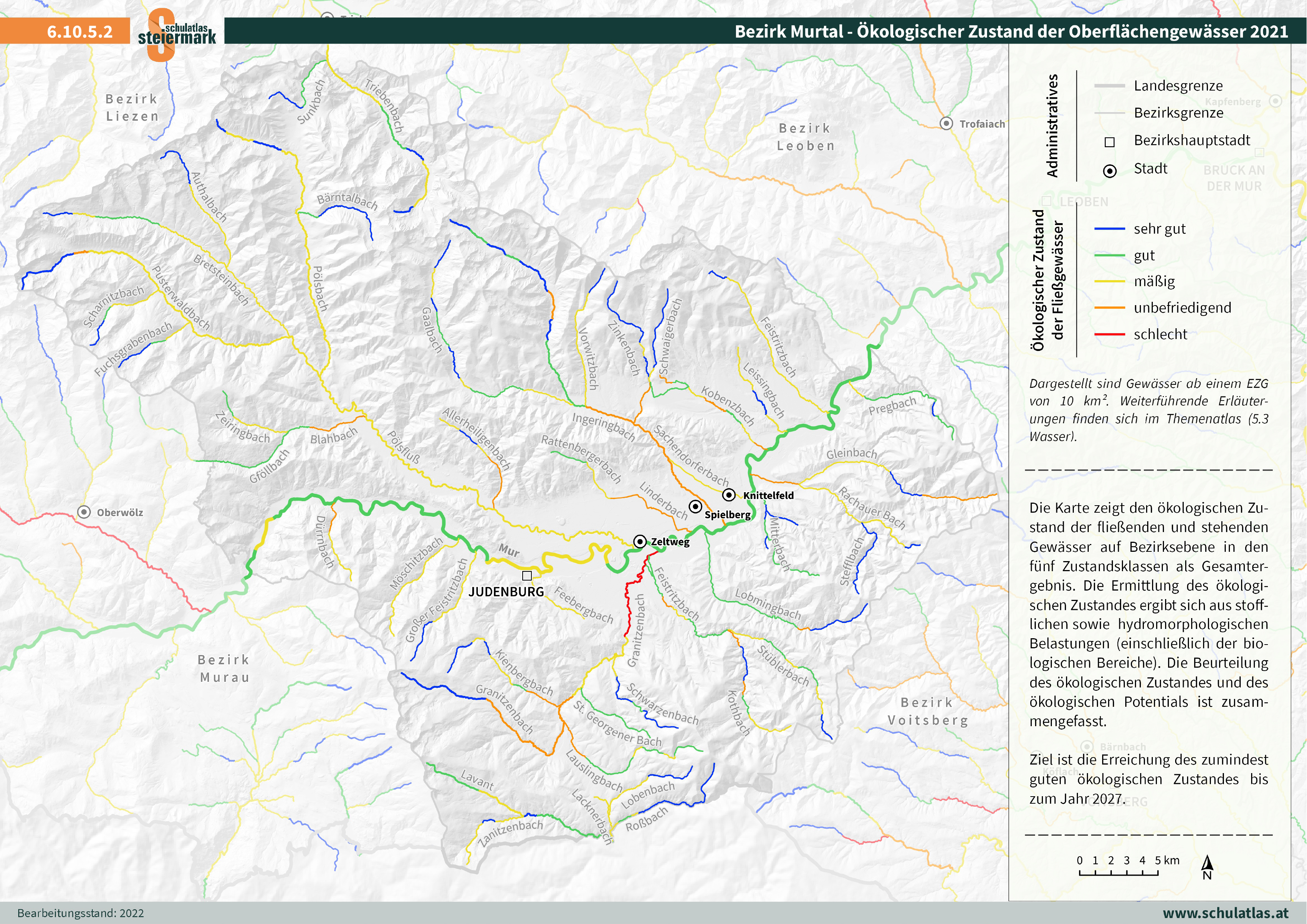 6.10.5.2 Murtal - Ökologischer Zustand der Oberflächengewässer