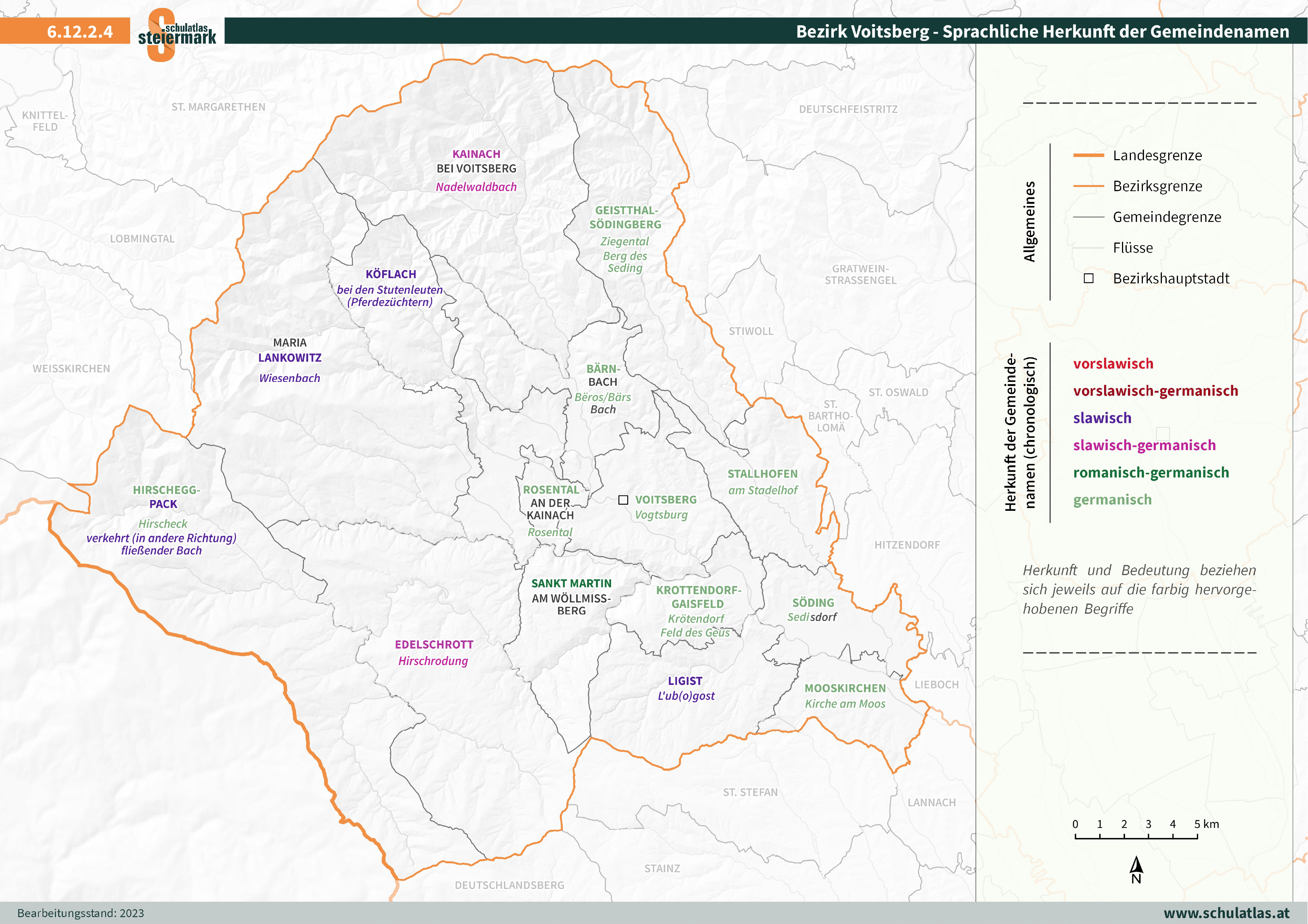 6.12.2.4 Voitsberg - Sprachliche Herkunft der Gemeindenamen