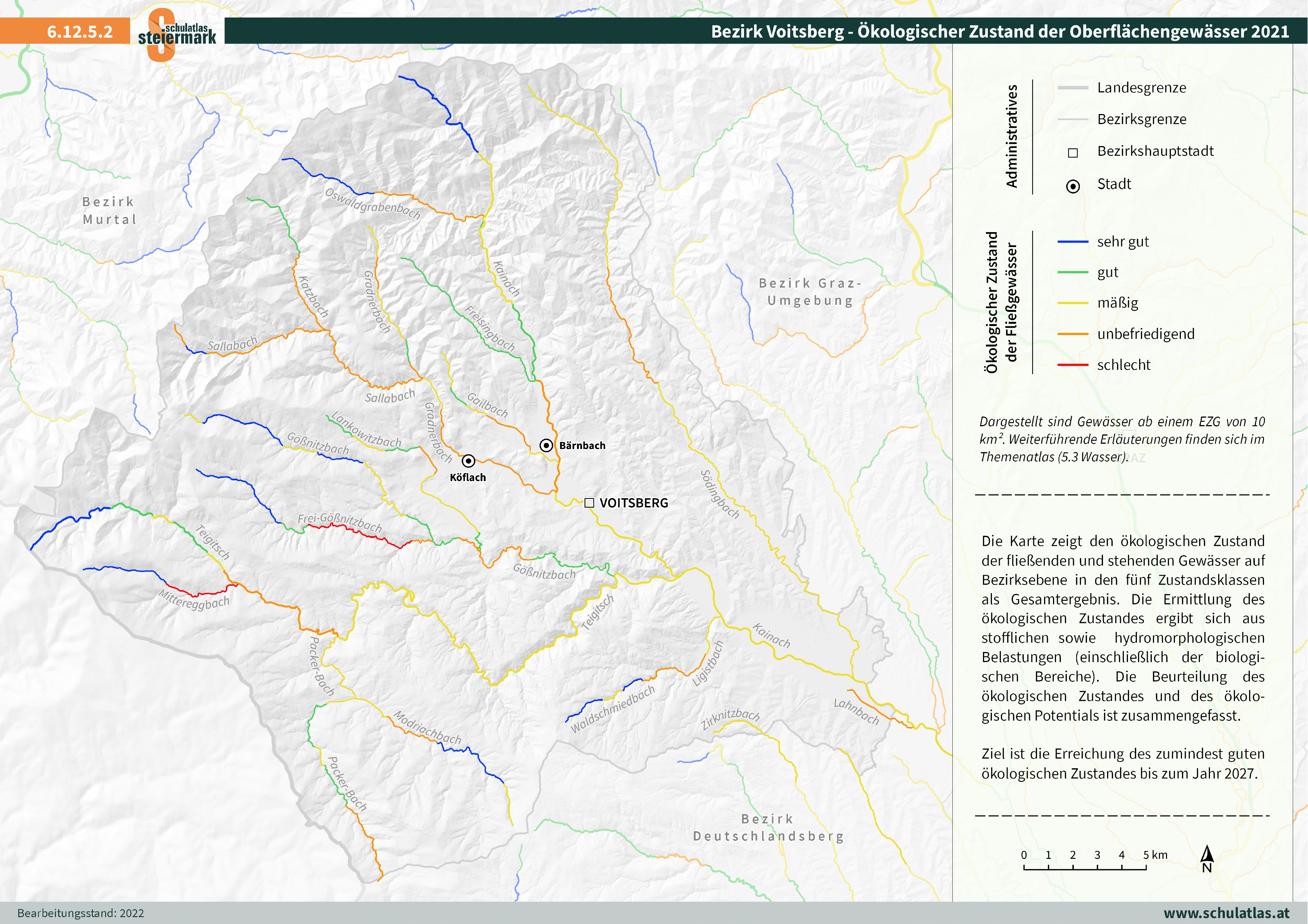 6.12.5.2 Voitsberg - Ökologischer Zustand der Oberflächengewässer
